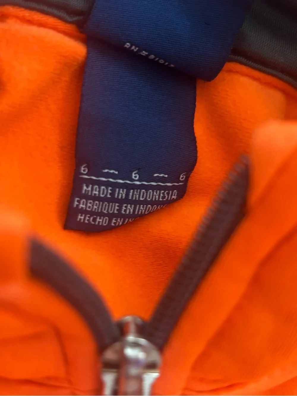 Nike Boys Orange Gray Colorblock Full Zip Track Jacket Size 6